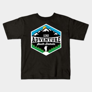 Lead Adventure South Dakota Hiking Wilderness Kids T-Shirt